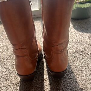 Forever 21 Tan Heeled Boots Equestrian Style